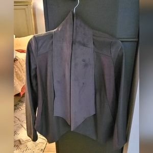 Grey Feaux Leather & Suede Jacket